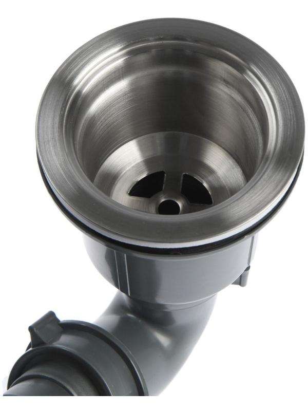 Мойка кухонная AFLORN AF97843B-D, врезная, двойная, S=3,0 и 0,8мм, 78х43х22см, сифон, графит