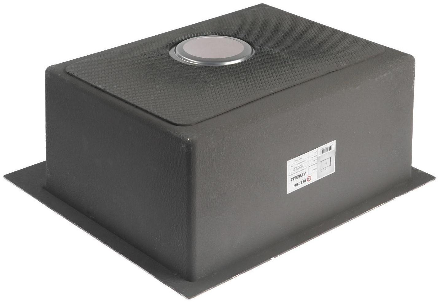 Мойка кухонная AFLORN AF95044, врезная, S=3,0 и 0,8 мм, 50х44х22 см, сифон, сатин