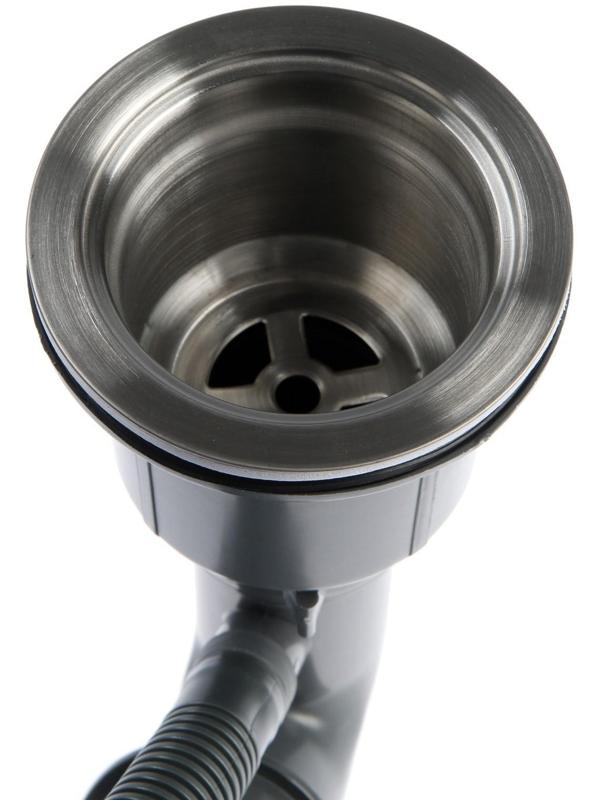 Мойка кухонная AFLORN AF95044, врезная, S=3,0 и 0,8 мм, 50х44х22 см, сифон, сатин