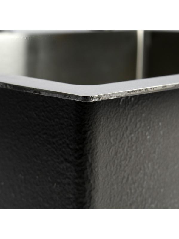 Мойка кухонная AFLORN AF95044, врезная, S=3,0 и 0,8 мм, 50х44х22 см, сифон, сатин