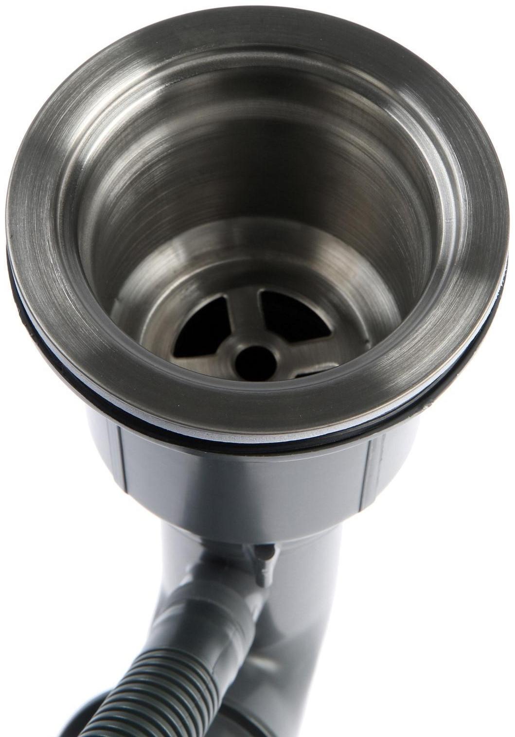 Мойка кухонная AFLORN AF94444, врезная, S=3,0 и 0,8 мм, 44х44х22 см, сифон, сатин