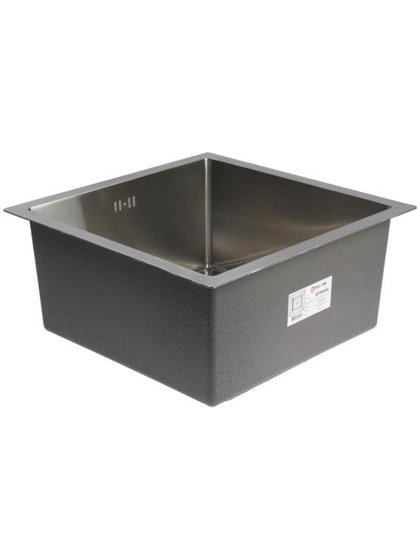 Мойка кухонная AFLORN AF94444, врезная, S=3,0 и 0,8 мм, 44х44х22 см, сифон, сатин