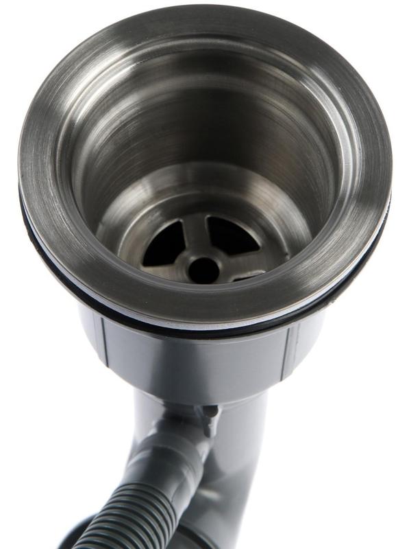 Мойка кухонная AFLORN AF94444, врезная, S=3,0 и 0,8 мм, 44х44х22 см, сифон, сатин