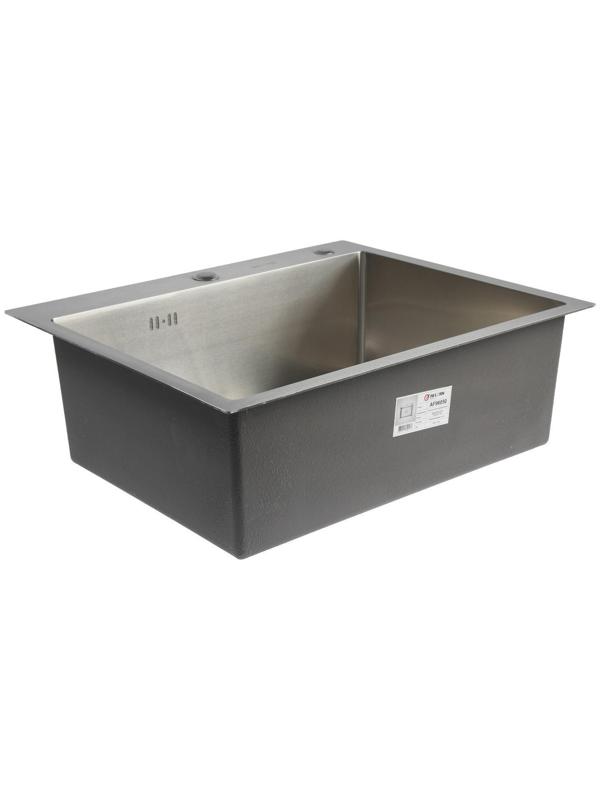 Мойка кухонная AFLORN AF96050, врезная, S=3,0 и 0,8 мм, 60х50х22 см, сифон, сатин