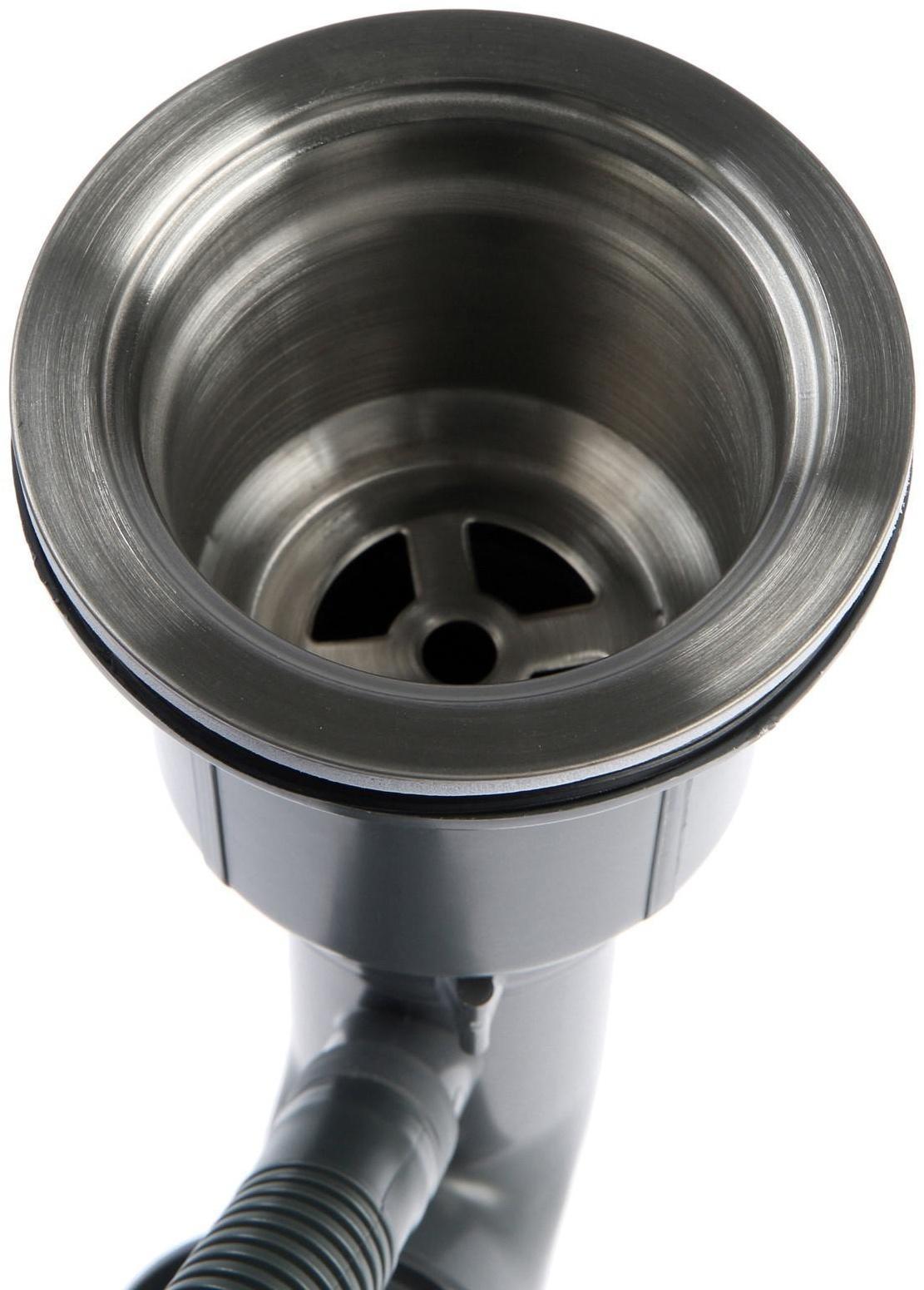 Мойка кухонная AFLORN AF97851-R, врезная, правая, S=3,0 и 0,8 мм, 78х51х22 см, сифон, сатин