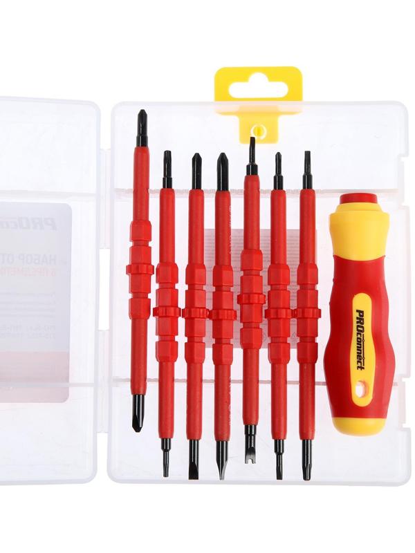 Набор отверток PROconnect 12-4773, 8 предметов, двухкомпонентная рукоятка