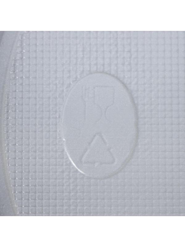 Тарелка одноразовая, d=20,5 см, 2-х секционная, цвет белый