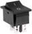 Клавишный выключатель, 250 В, 15 А, ON-OFF, 4c, черный, наб 10 ш.