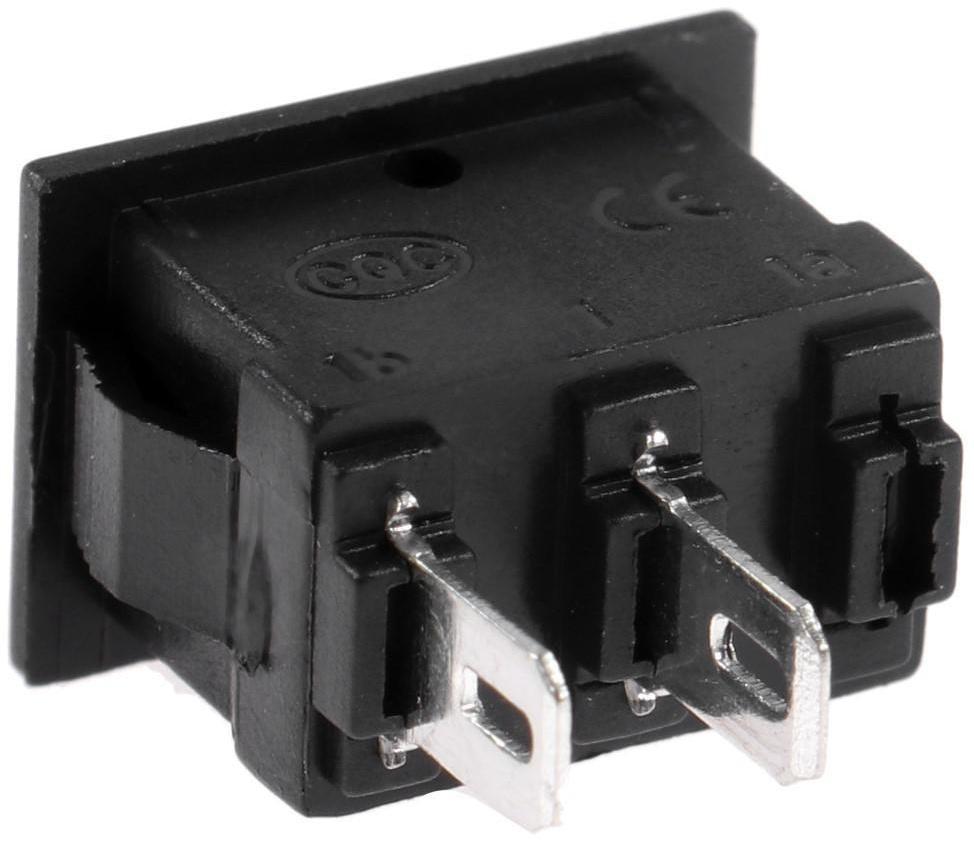 Клавишный выключатель, 250 В, 3 А, ON-OFF, 2c, красный, наб 10 ш.