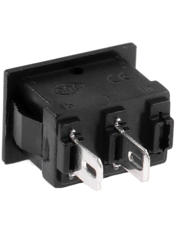 Клавишный выключатель, 250 В, 3 А, ON-OFF, 2c, красный, наб 10 ш.