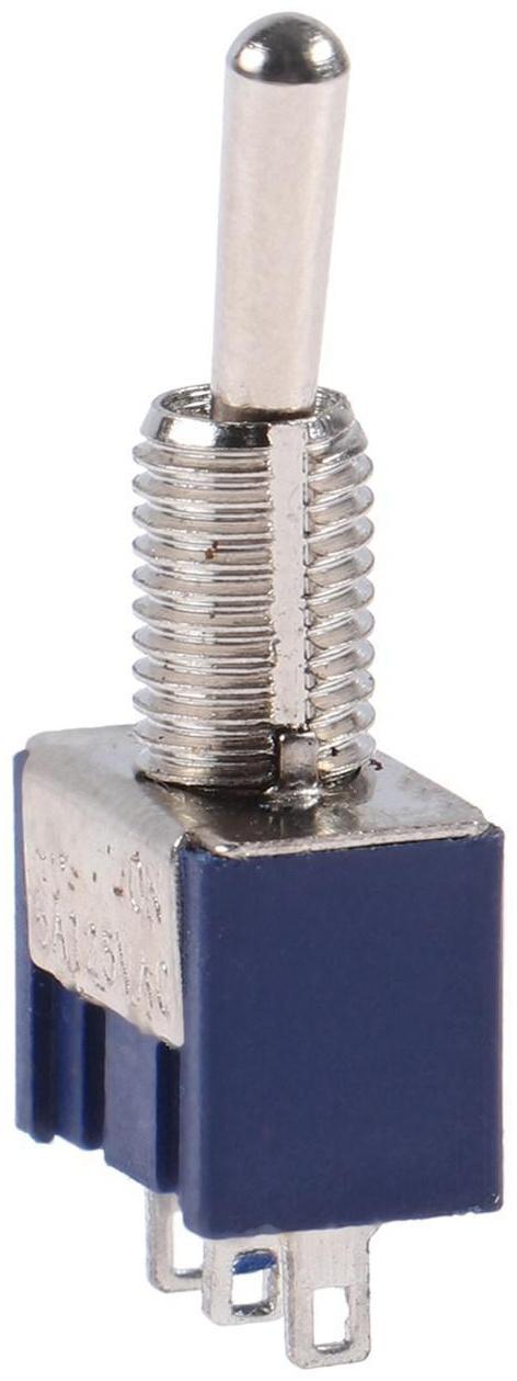 Тумблер, 250 В, 3 А, ON-ON, 3с, малый, розничная упаковка.