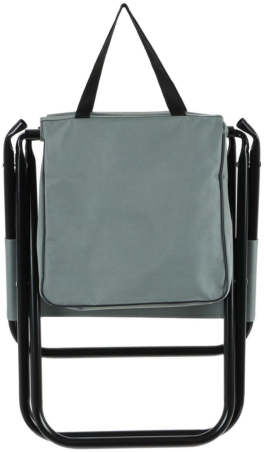 Стул туристический с сумкой 24 х 26 х 60 см, до 60 кг, цвет серый