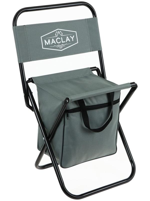 Стул туристический с сумкой 24 х 26 х 60 см, до 60 кг, цвет серый