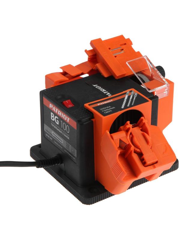 Станок заточной PATRIOT BG 100, 65 Вт, 6700 об/мин, для заточки сверл/ножей/ножниц/лезвий