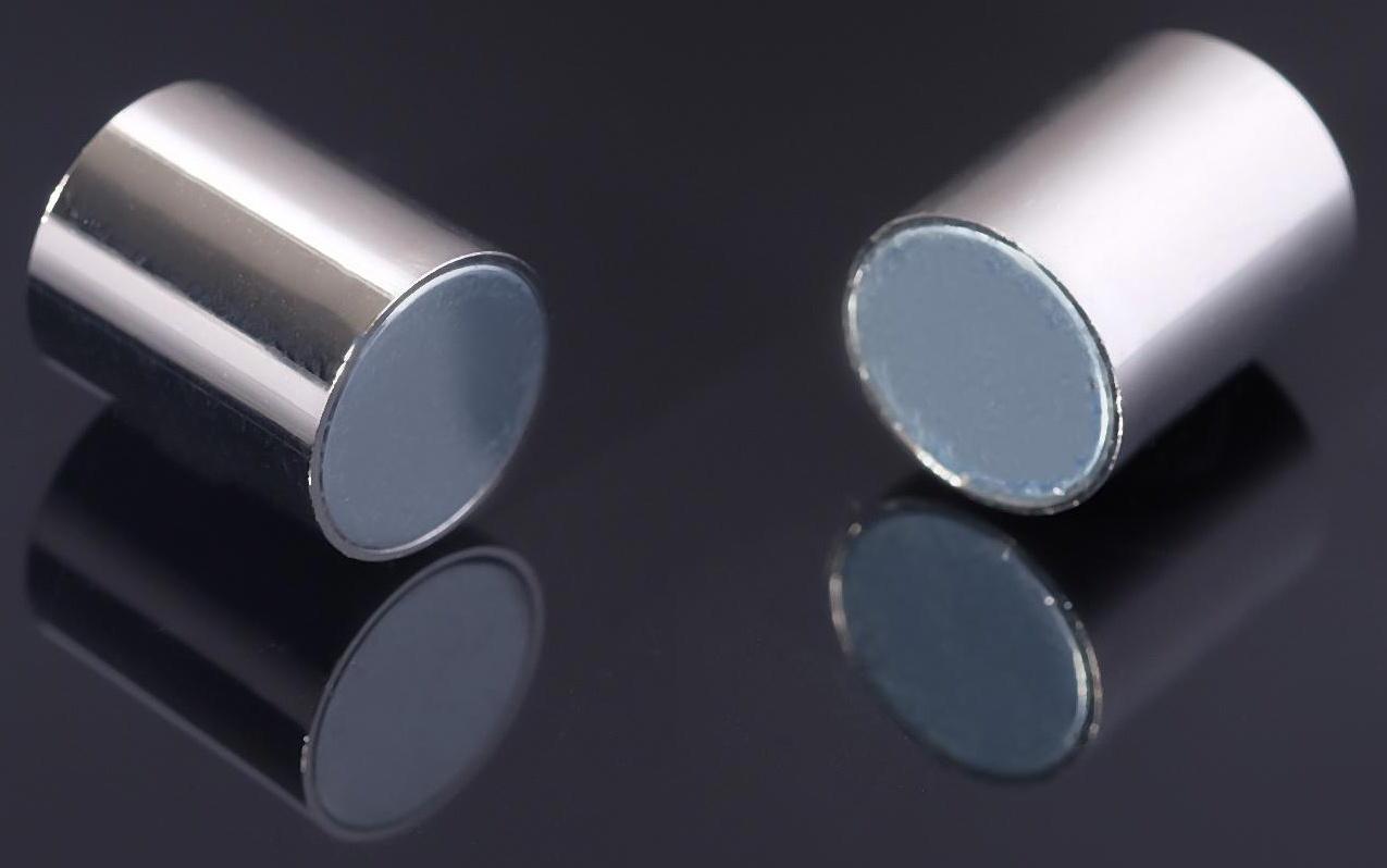 Замок-концевик магнитный, L=20мм, вн.D=8мм, (набор 3шт), цвет серебро