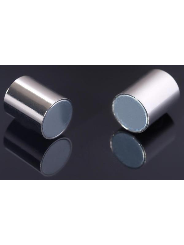 Замок-концевик магнитный, L=20мм, вн.D=8мм, (набор 3шт), цвет серебро