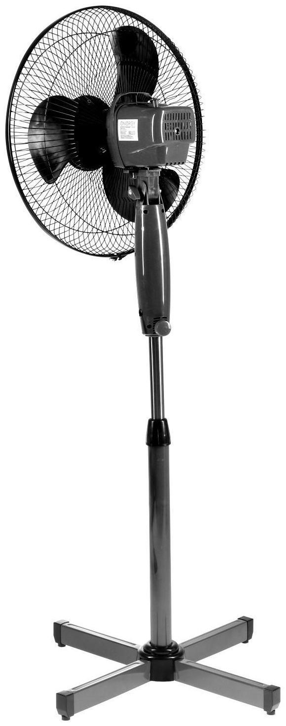 Вентилятор ENERGY EN-1659, напольный, 40 Вт, d= 16 см, 3 скорости, ф-я поворота, чёрный