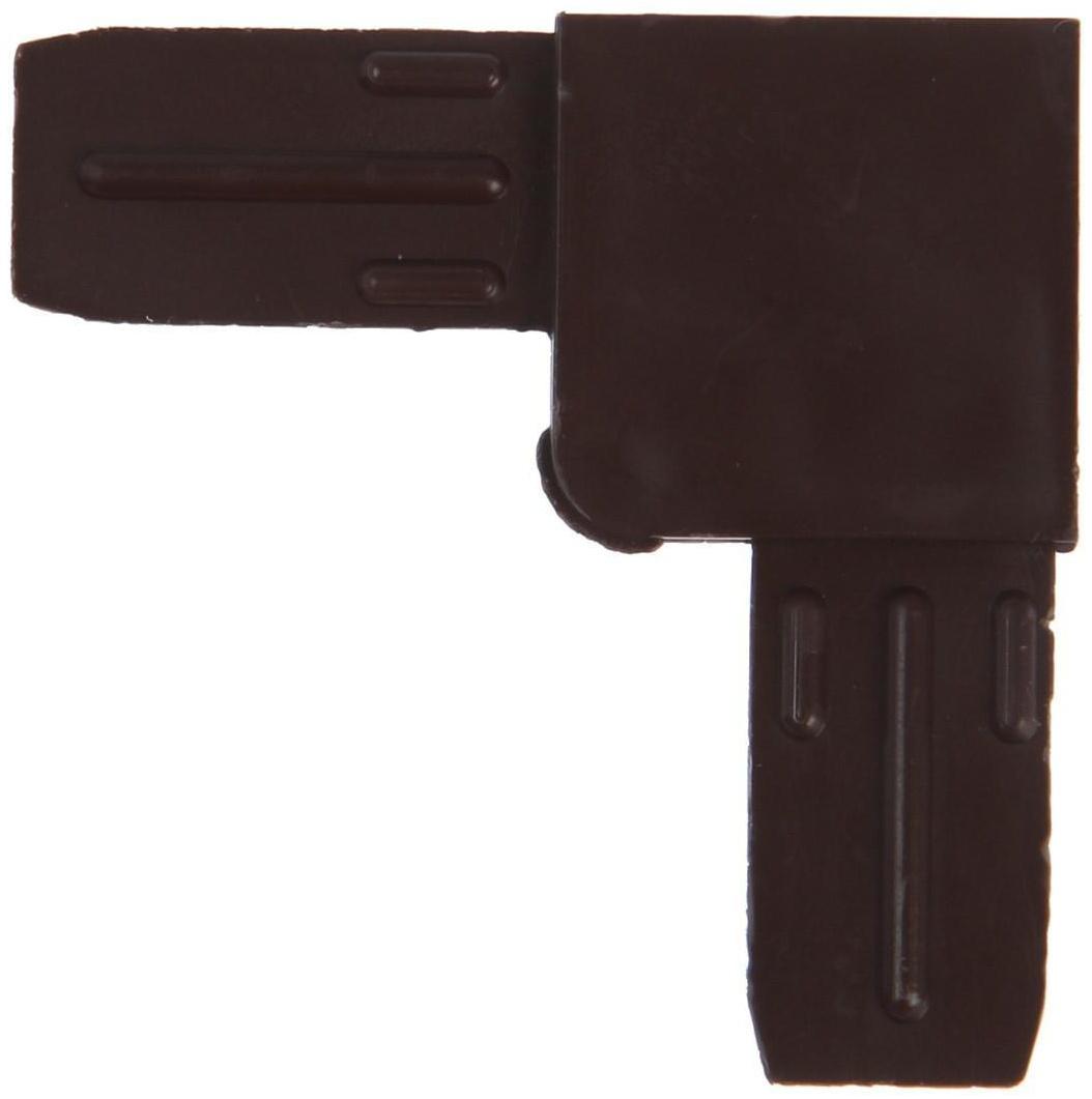 Уголок соединительный усиленный, коричневый