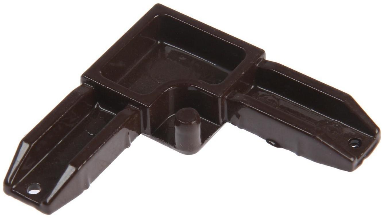 Уголок соединительный металлический, коричневый