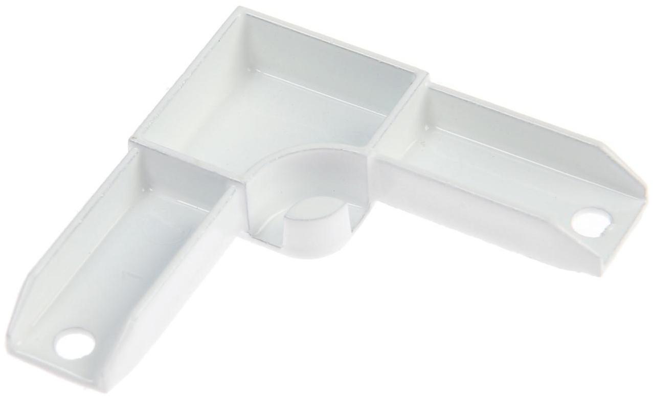 Уголок соединительный, металлический, белый