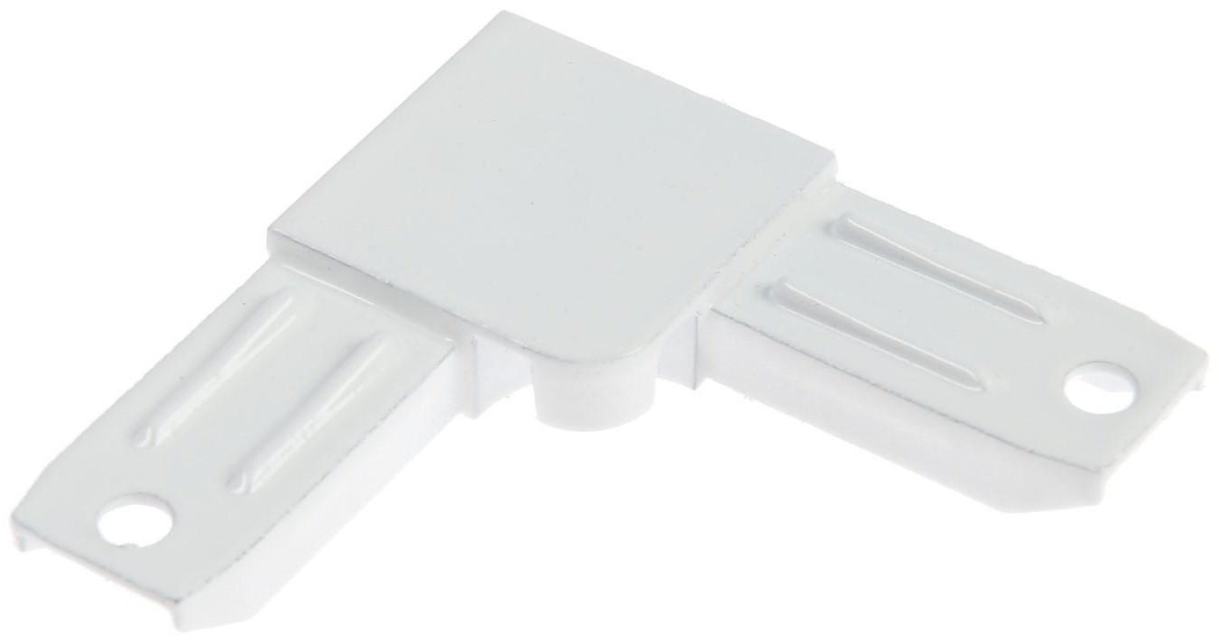 Уголок соединительный, металлический, белый