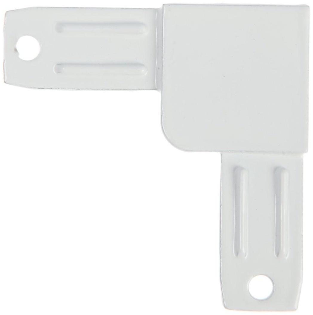 Уголок соединительный, металлический, белый