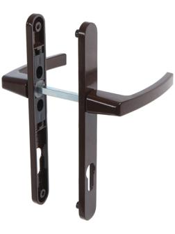 Гарнитур нажимной с пружиной 85 стандартный, 01, RAL8017, коричневый