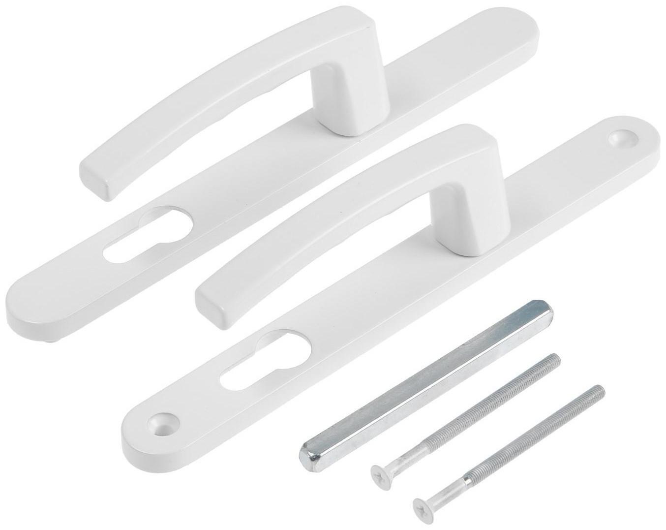 Гарнитур нажимной с пружиной 85/25, стандартный RAL9016, белый