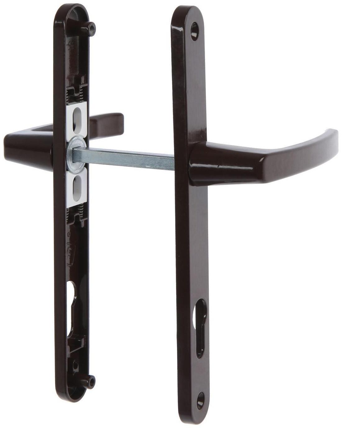 Гарнитур нажимной с пружиной 85/25 стандартный, RAL8017,  коричневый