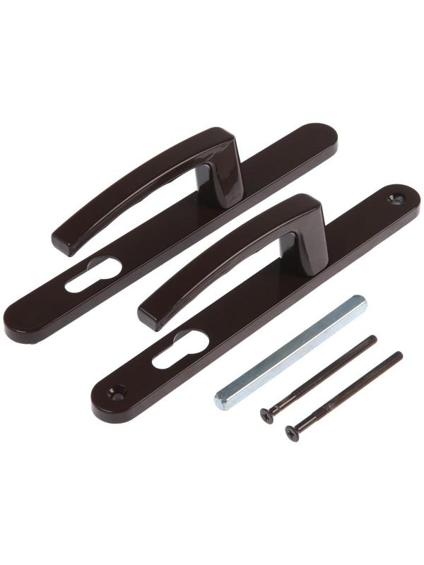 Гарнитур нажимной с пружиной 85/25 стандартный, RAL8017,  коричневый