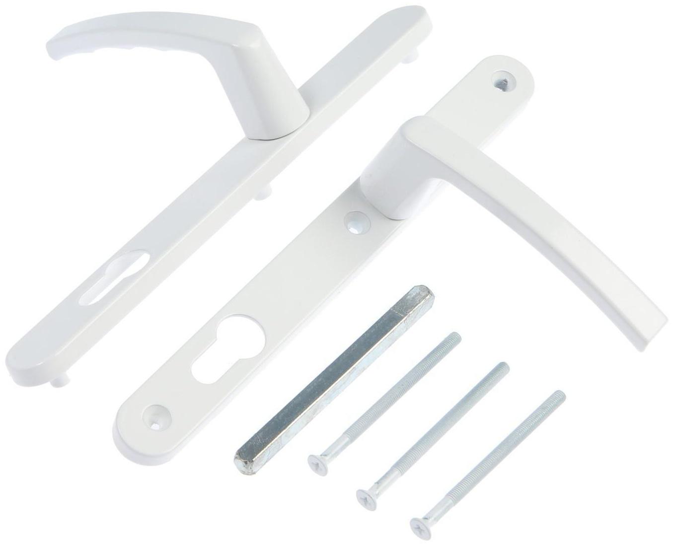 Гарнитур нажимной с пружиной 92/25 белый RAL9016/25 СТАНДАРТНЫЙ