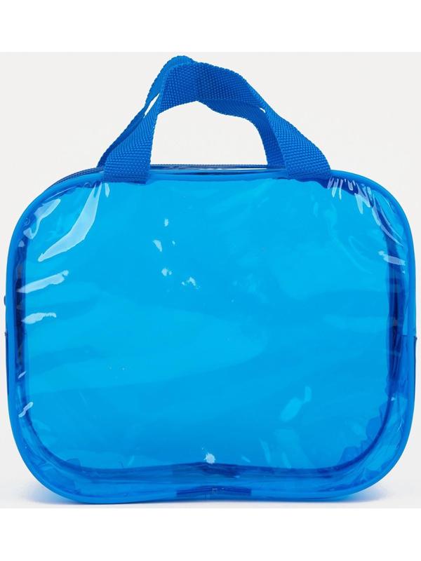 Косметичка на молнии, цвет голубой