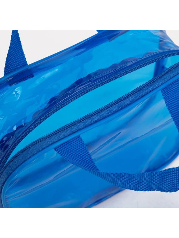 Косметичка на молнии, цвет голубой