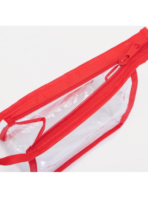 Косметичка на молнии, цвет красный