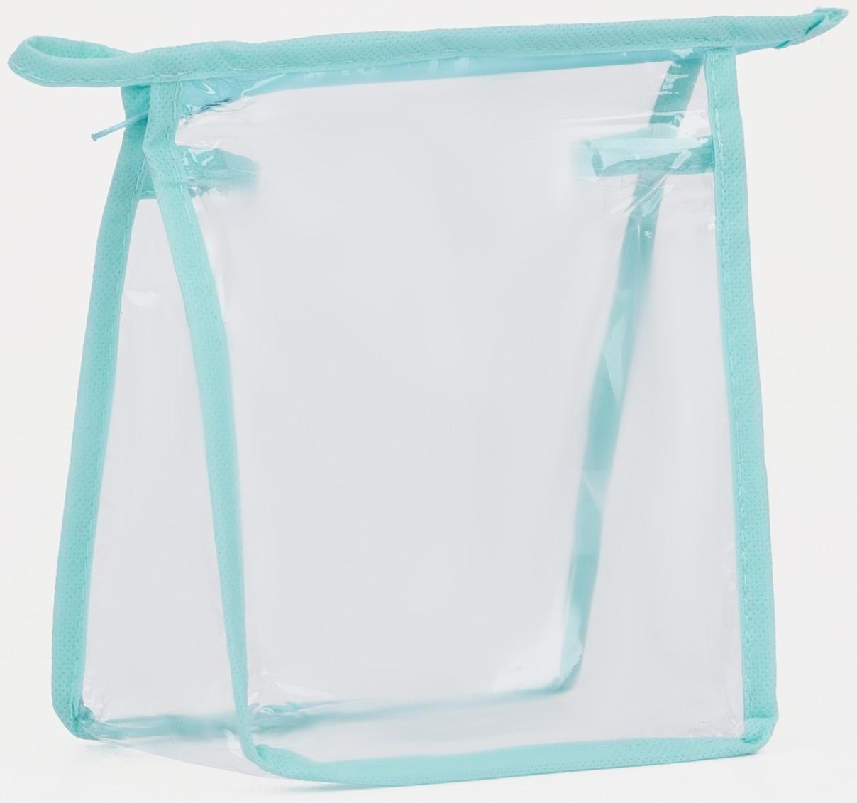 Косметичка на молнии, цвет зелёный