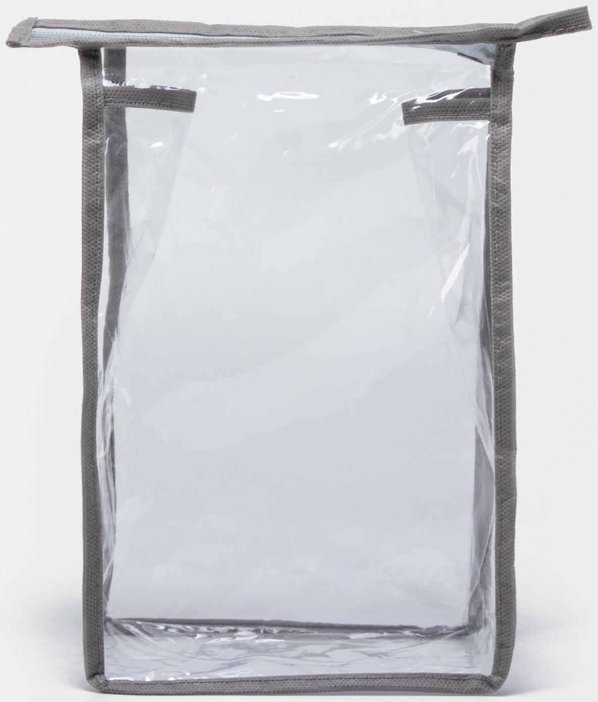 Косметичка на молнии, цвет серый