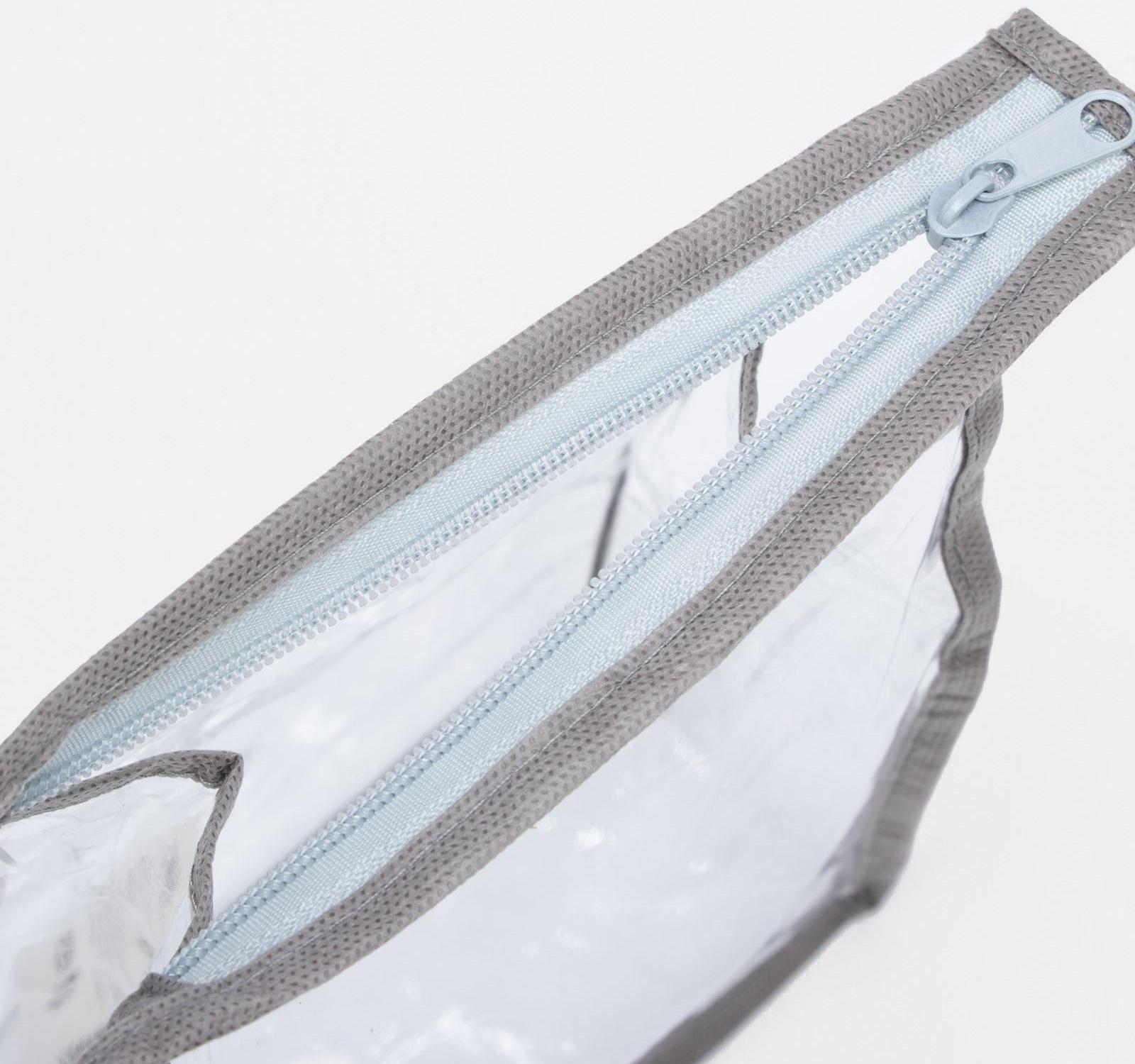 Косметичка на молнии, цвет серый