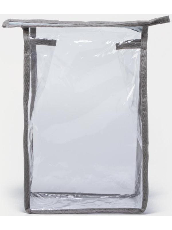 Косметичка на молнии, цвет серый