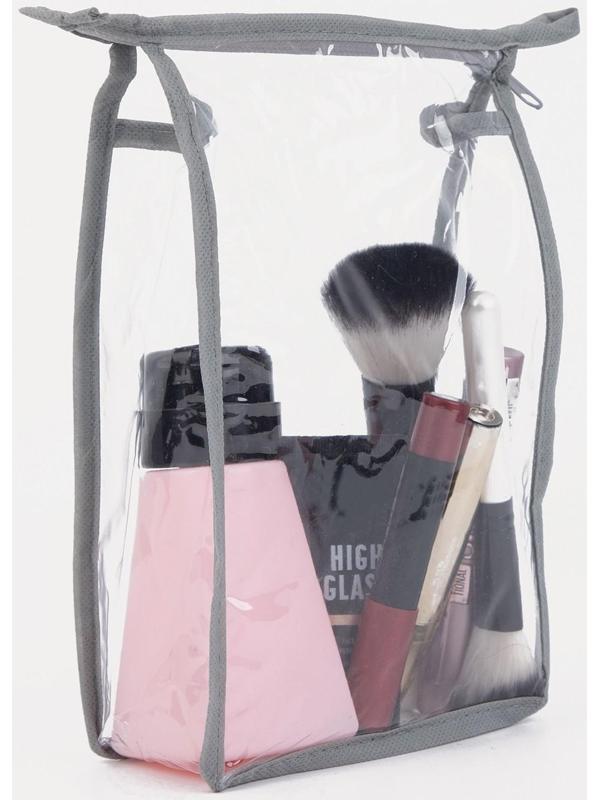 Косметичка на молнии, цвет серый