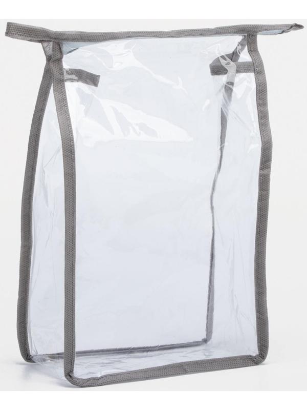 Косметичка на молнии, цвет серый