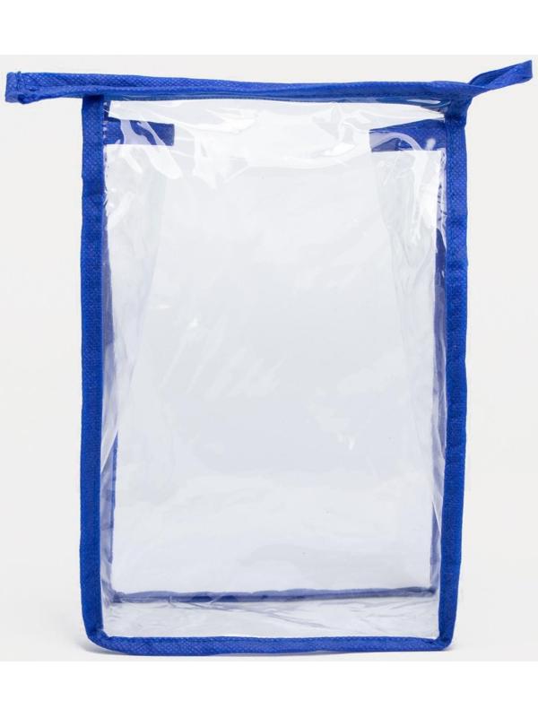 Косметичка на молнии, цвет васильковый