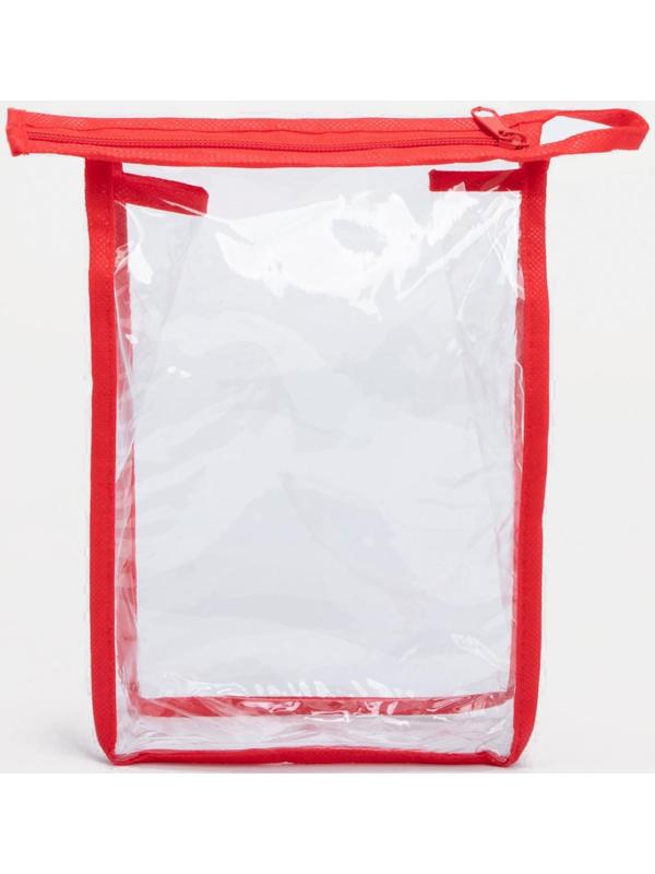 Косметичка на молнии, цвет красный