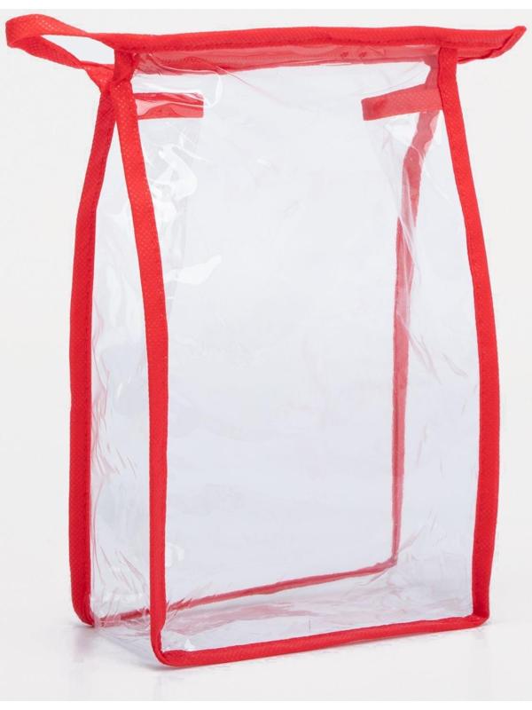 Косметичка на молнии, цвет красный