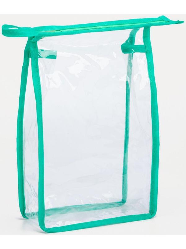 Косметичка на молнии, цвет зелёный