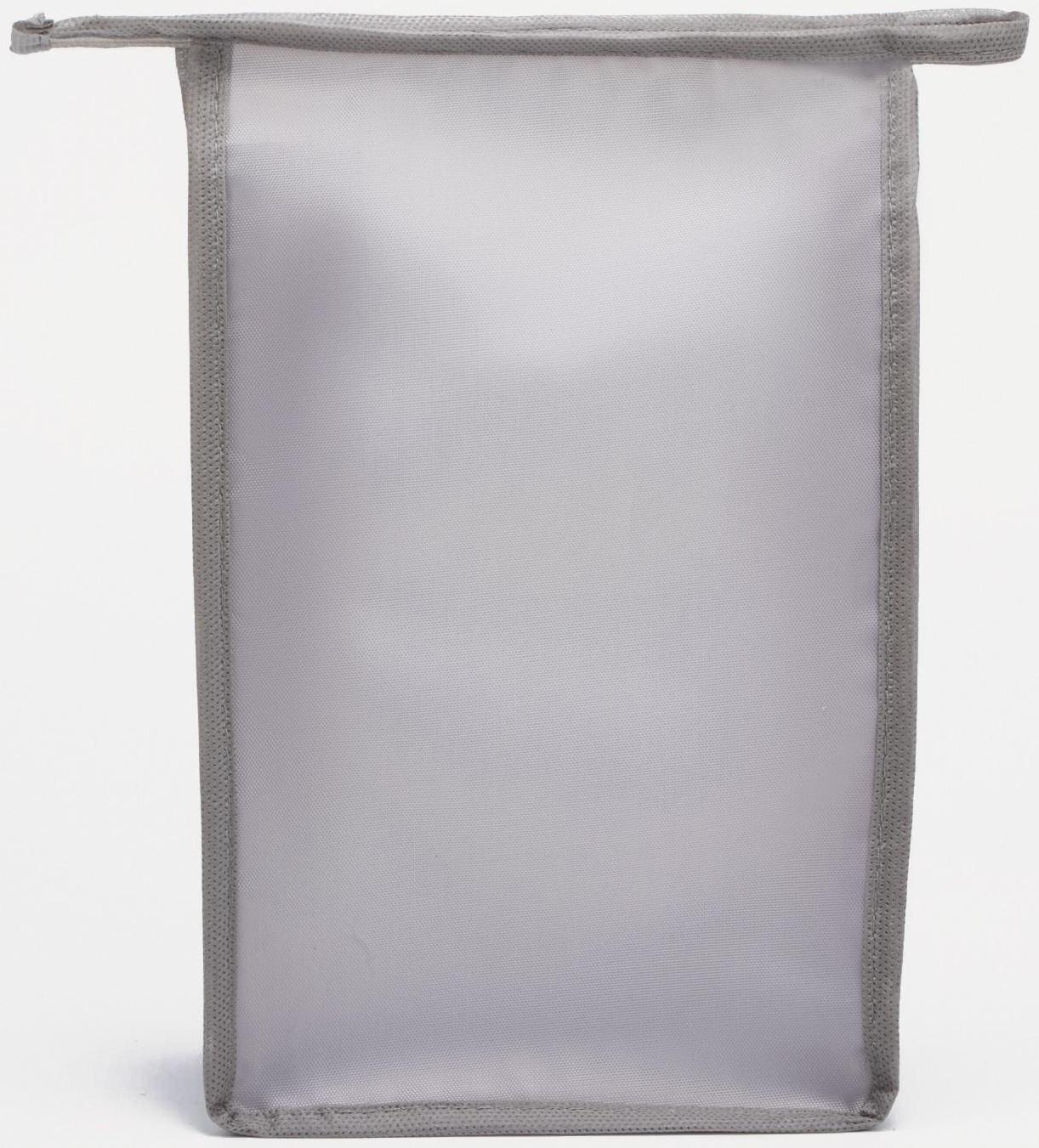 Косметичка на молнии, цвет серый
