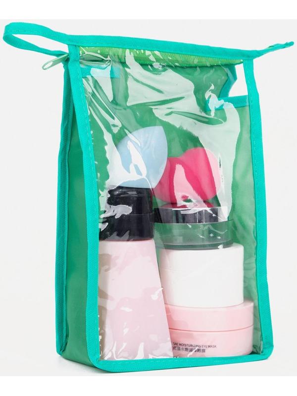 Косметичка на молнии, цвет зелёный