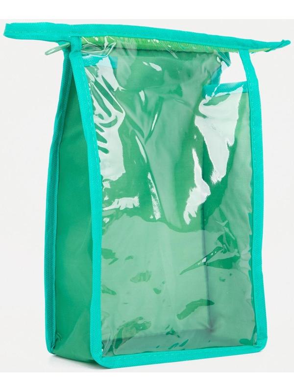 Косметичка на молнии, цвет зелёный