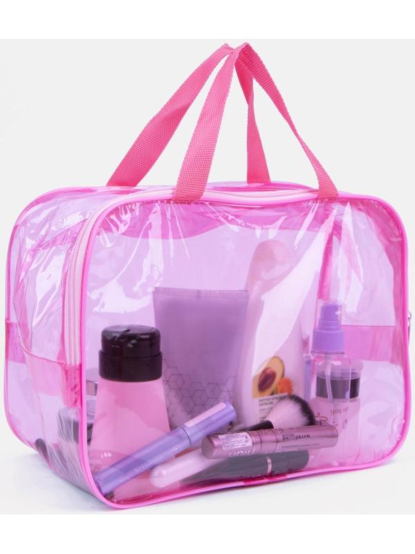 Косметичка на молнии, цвет розовый