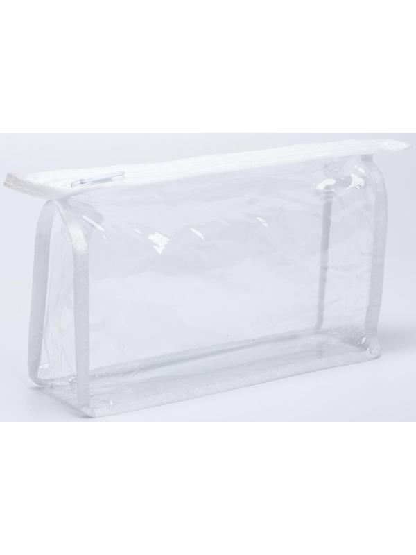 Косметичка на молнии, цвет белый