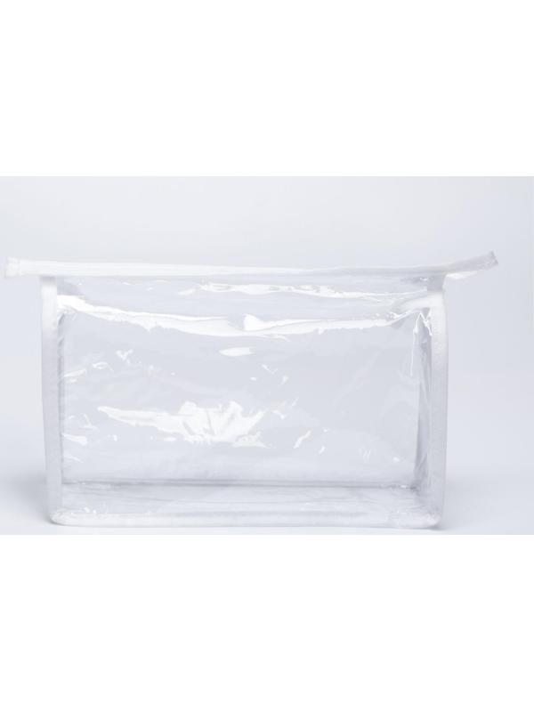 Косметичка на молнии, цвет белый